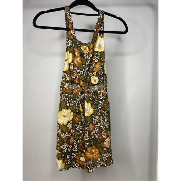 Spell & the Gypsy Collective Mustard Desert Daisy Pinafore Mini Dress Women's XS - Picture 8 of 11